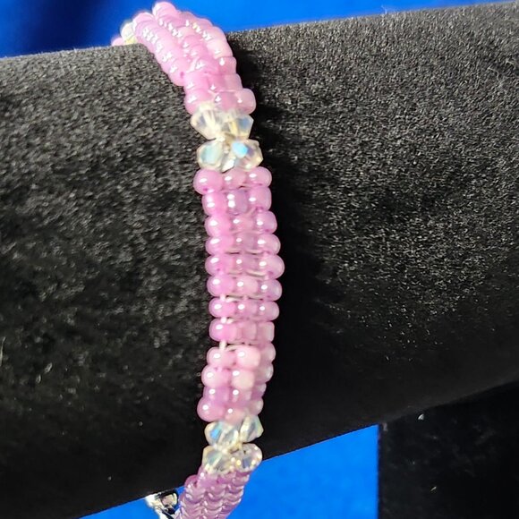 Soft Passion Pink Double-Strand Beaded Bracelet - Picture 3 of 3